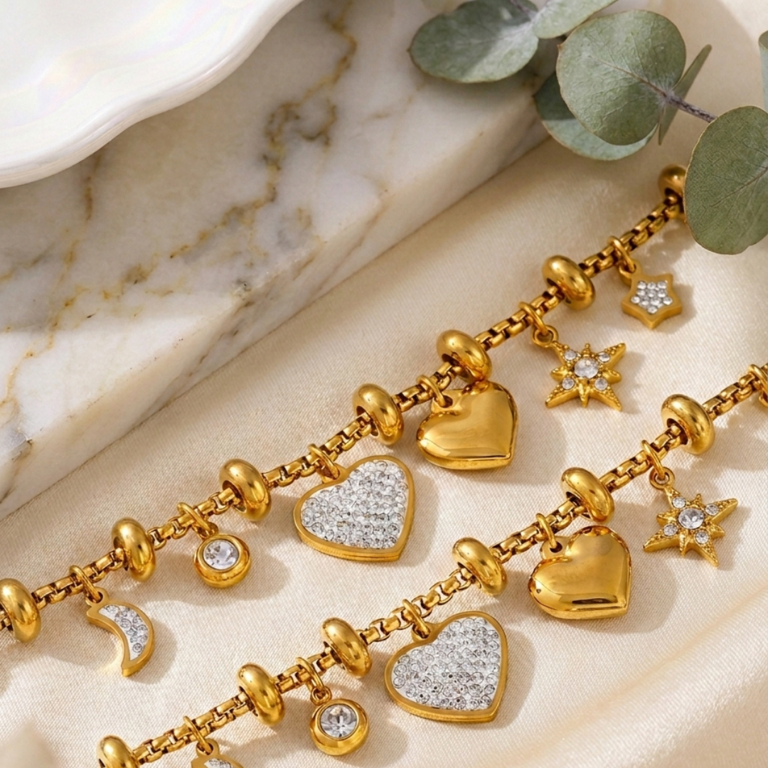 Pave` Charm Bracelet