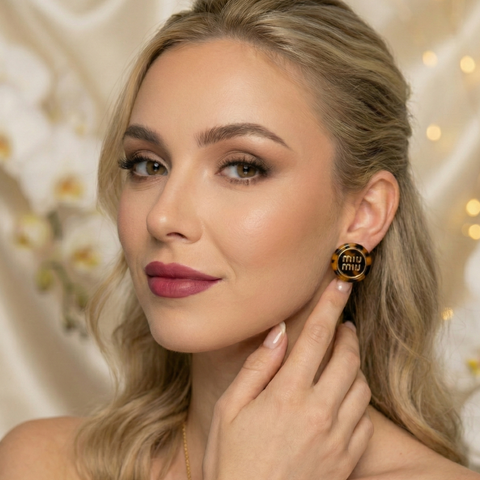 Fierce Luxe Leopard Stud Earring