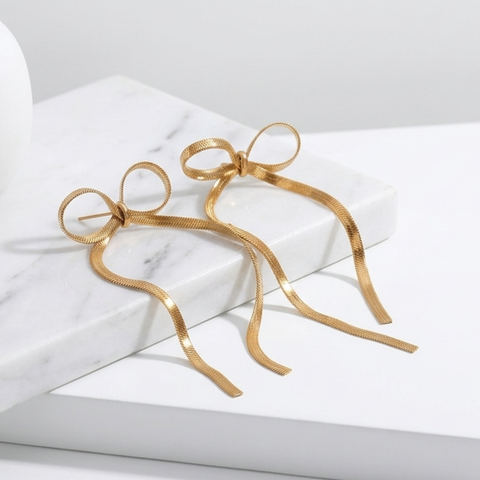 Ribbon Dangle Earrings
