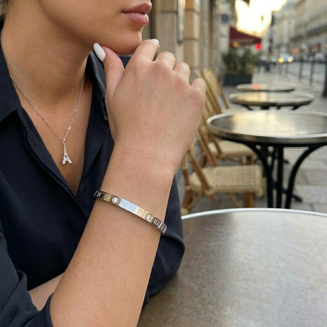 Krystal Roman Numeral Bracelet