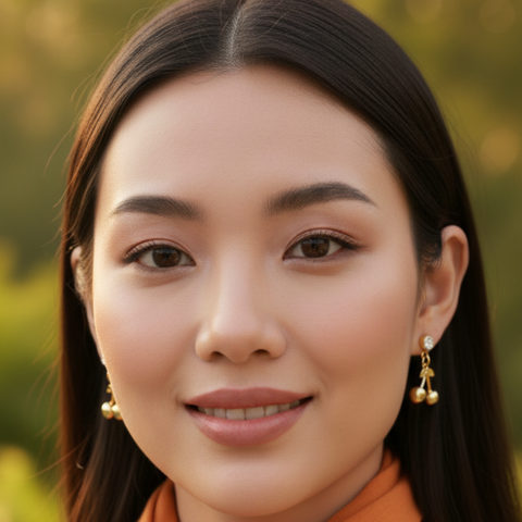 Cherry Diamond Stud Earrings