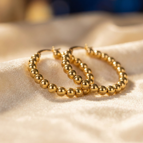 Beaded Hoop Earrings